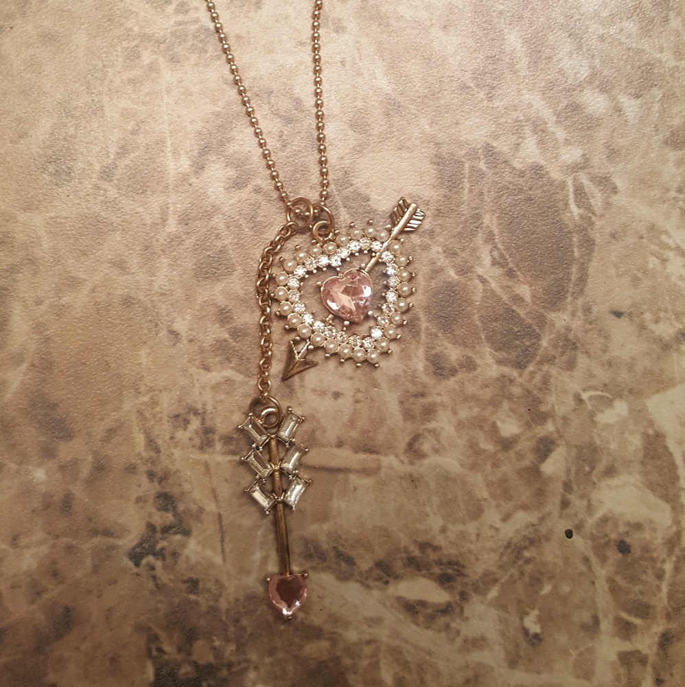 Betsey Johnson Heart Arrow Necklace